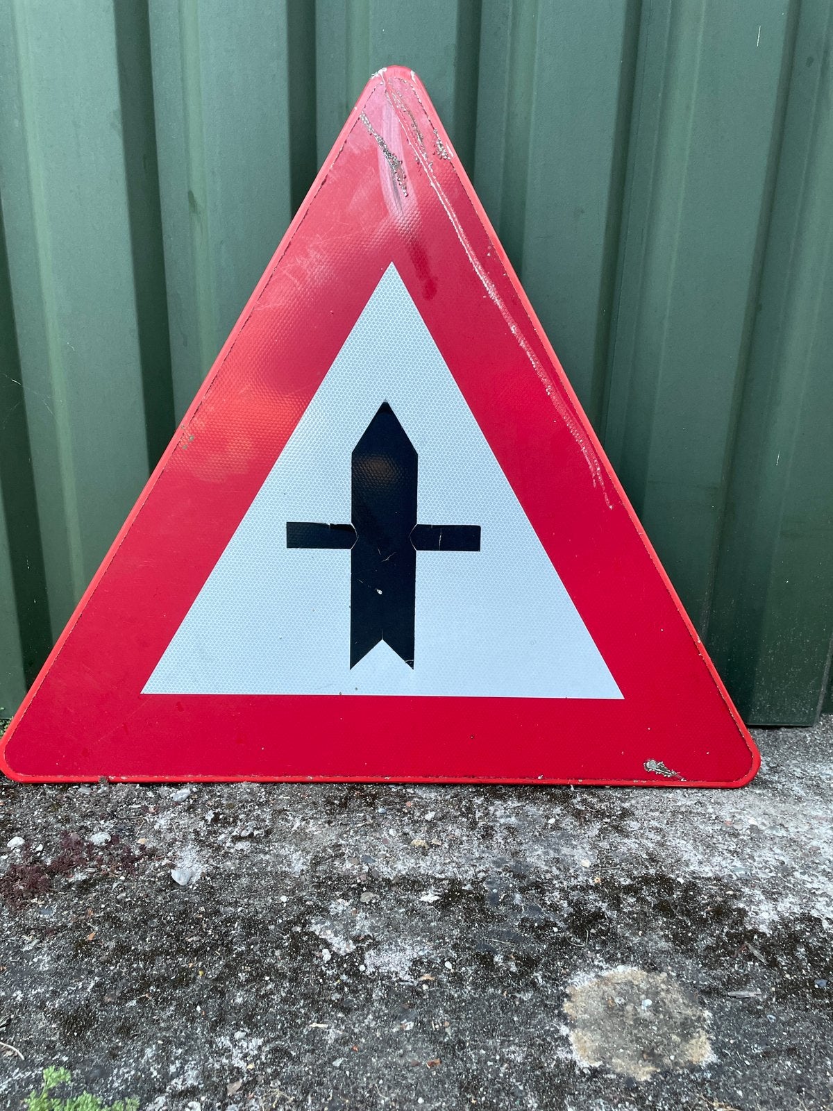 VINTAGE VERKEERSBORD ‘SPACE INVADERS’, Ophalen, Gebruikt