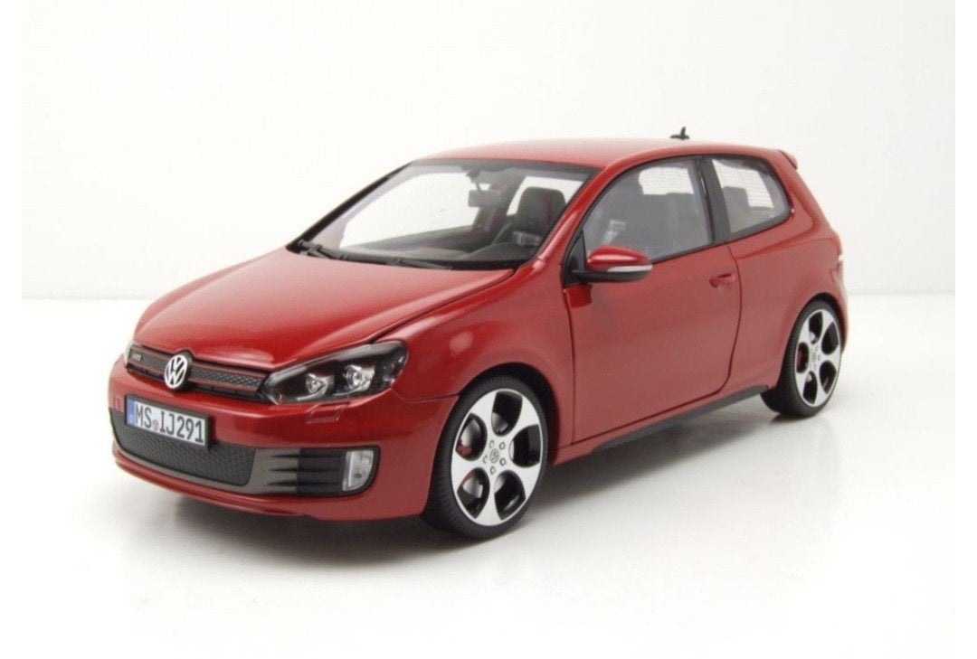 1:18 Volkswagen Golf VI (6) GTi uit 2009 Rood Norev, Hobby en Vrije tijd, Modelauto's | 1:18, Ophalen of Verzenden, Nieuw, Auto