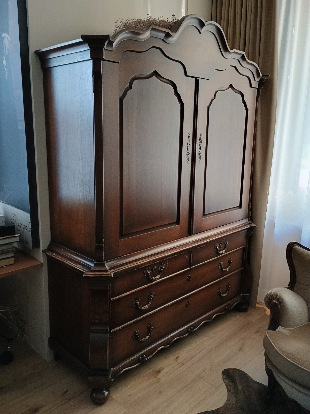 Antieke kast, Ophalen, Gebruikt, Met deur(en), 200 cm of meer