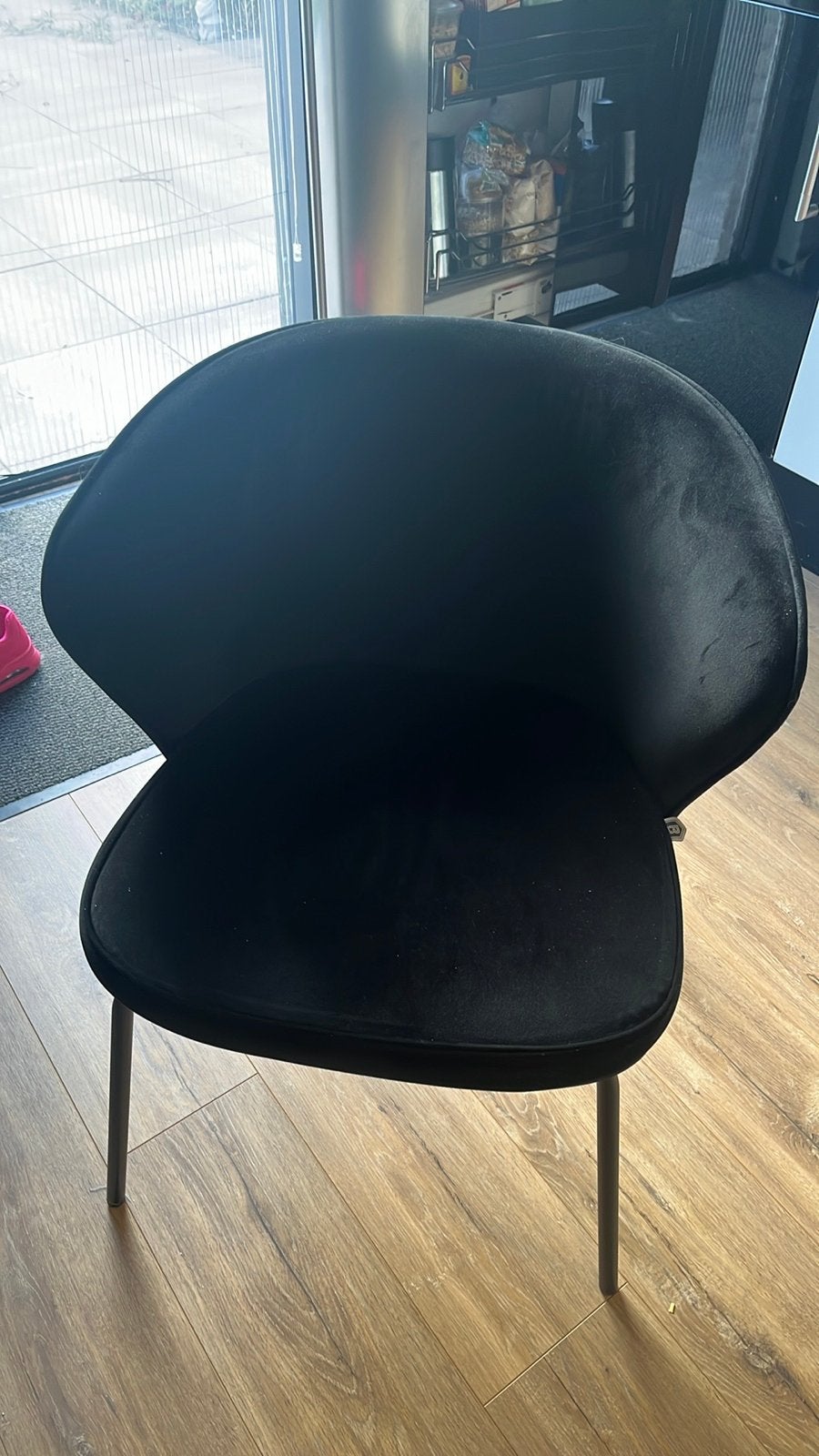 BePureHome Admit stoelen - 4 stuks zwart velvet, Ophalen, Zwart, Zo goed als nieuw, Vier