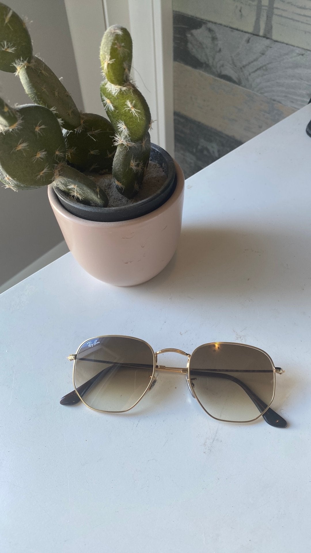 Ray-Ban Hexagonal Zonnebril, Sieraden, Tassen en Uiterlijk, Zonnebrillen en Brillen | Heren, Ophalen, Zo goed als nieuw, Ray-Ban
