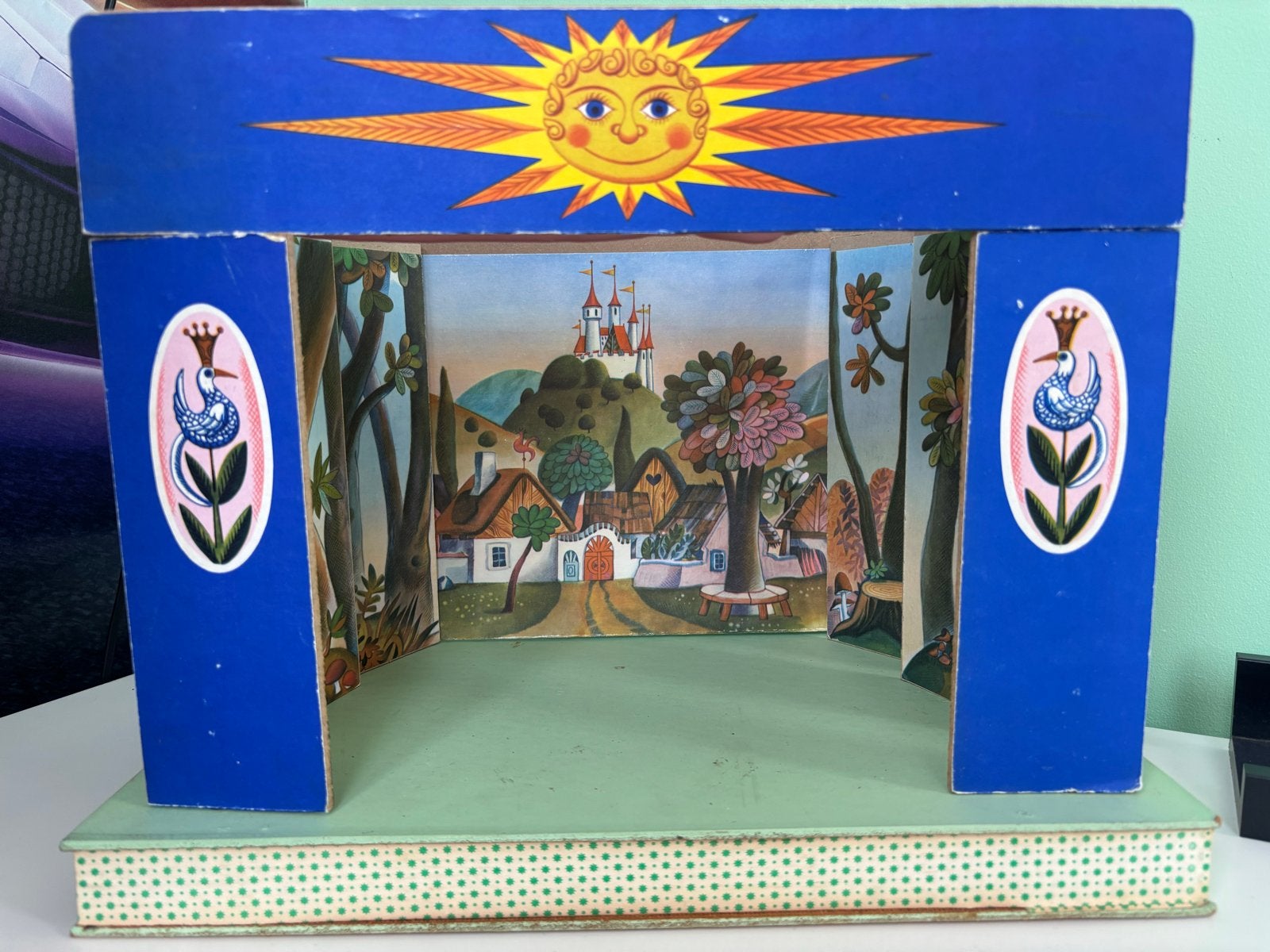 Vintage Poppentheater met 12 poppen en decors, Antiek en Kunst, Ophalen of Verzenden