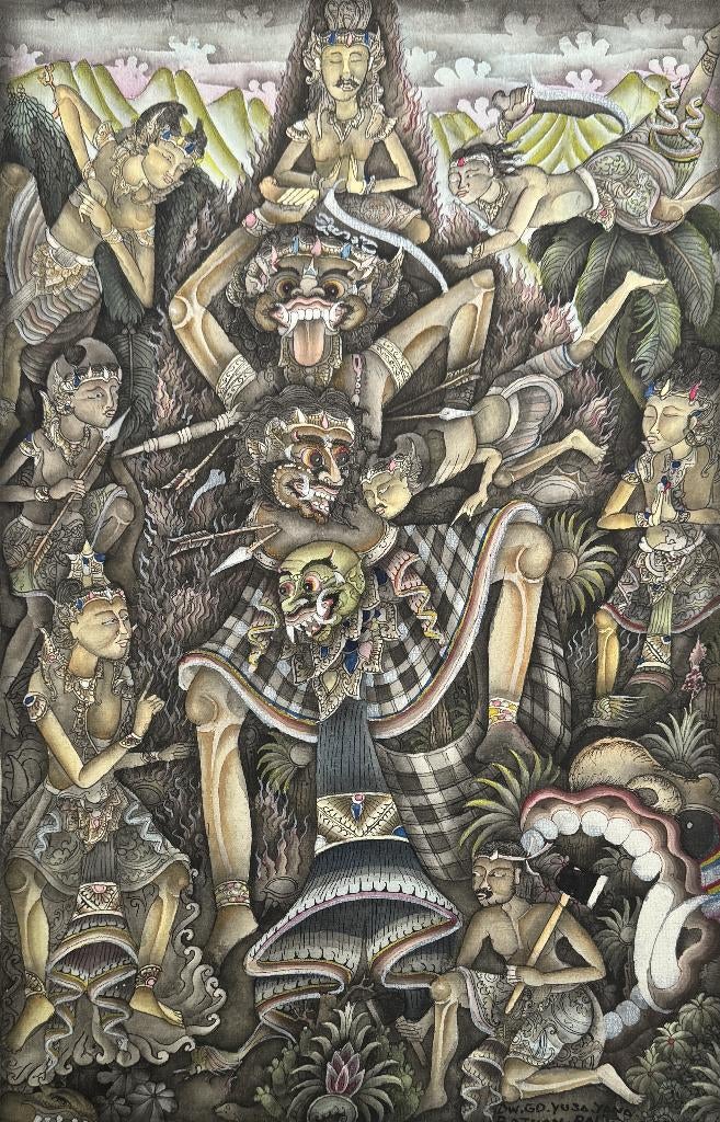 1366. Tekening, D.G. Yusayana en Dewa Made Raka – ca.1980, Ophalen of Verzenden