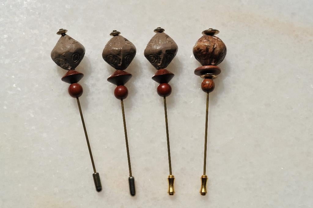 Vintage Hoedenpennen Speld Hoed 9 cm, Ophalen of Verzenden, Gebruikt, Overige kleuren, Overige materialen