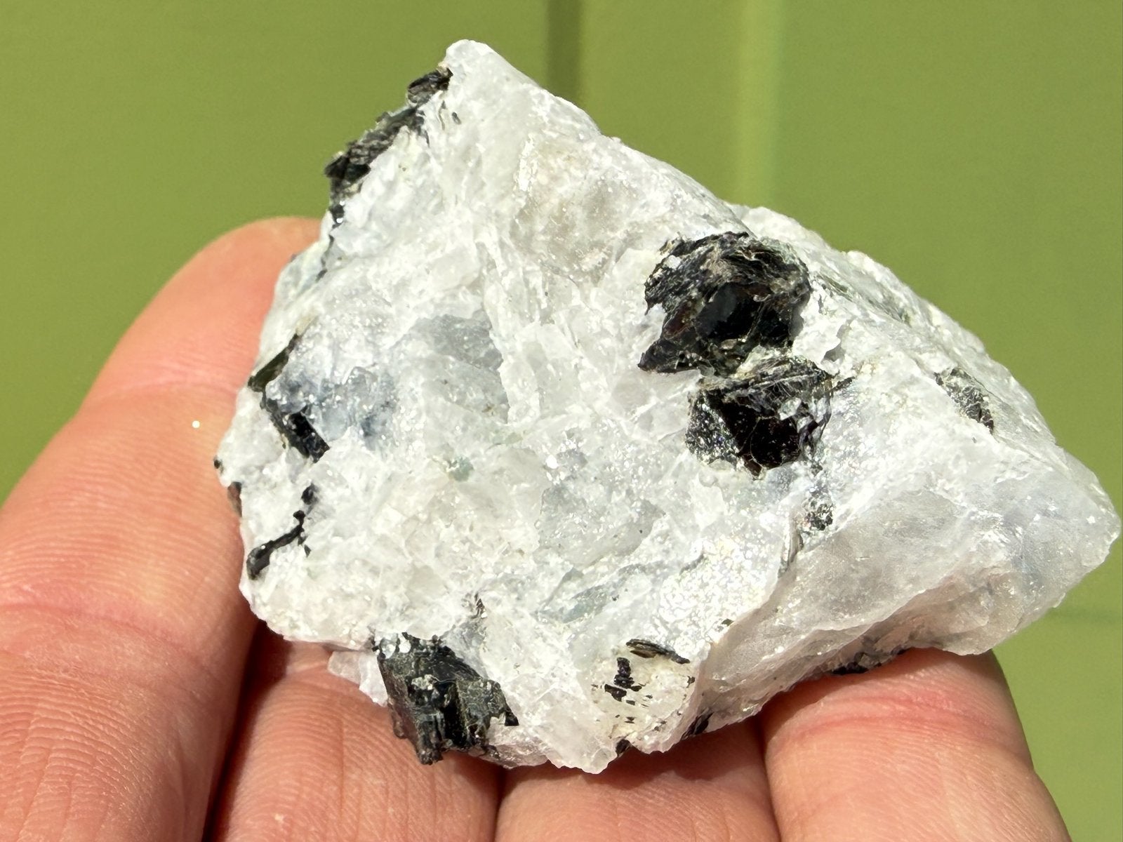 Natuurlijke ruw regenboog maansteen uit Sri Lanka mineralen, Ophalen of Verzenden, Mineraal