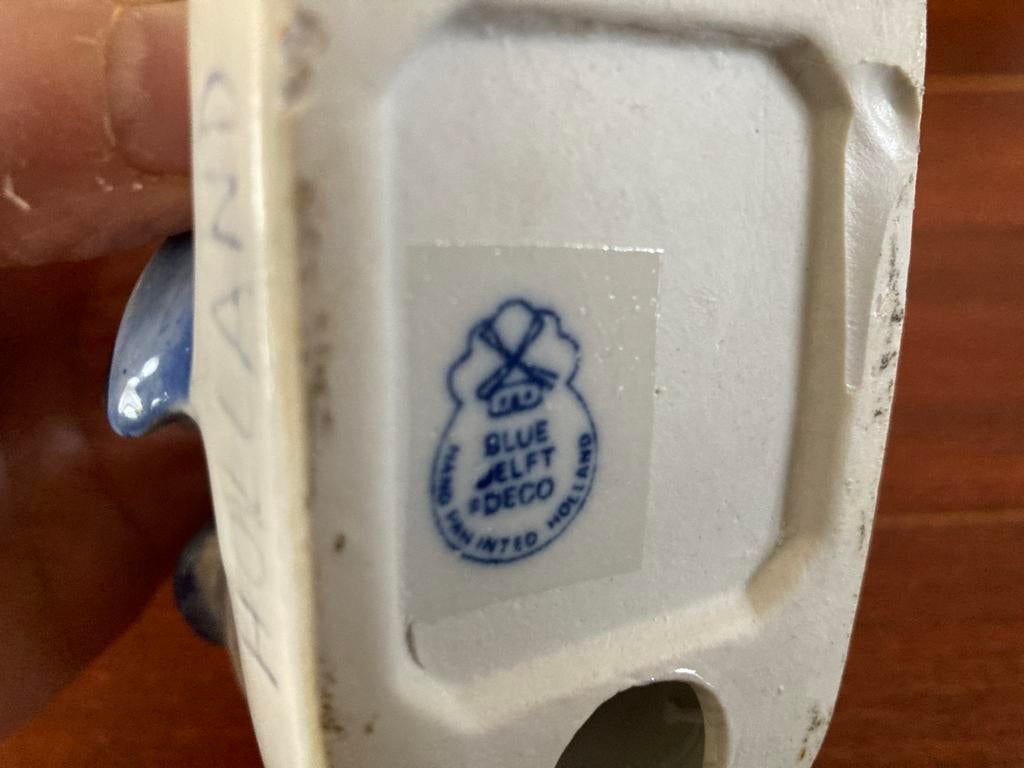 Delfts blauw beeldje: meisje met ganzen, Ophalen of Verzenden