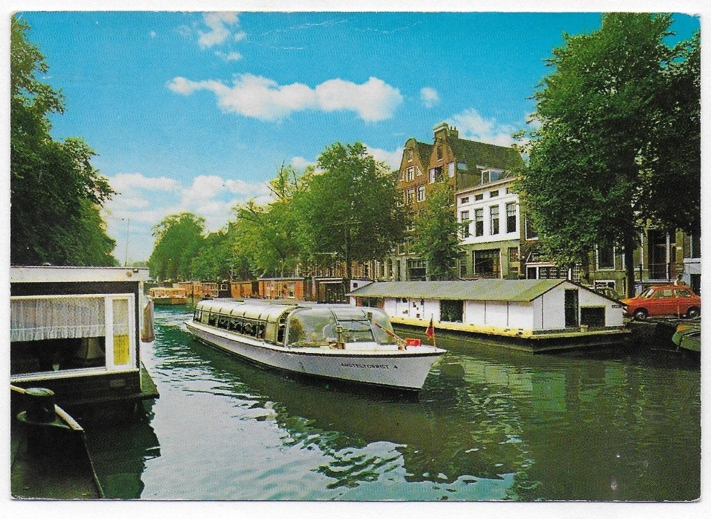 Amsterdam Woonboten Ongelopen Ansichtkaart (B4210 ), Ophalen of Verzenden, 1960 tot 1980, Ongelopen, Noord-Holland