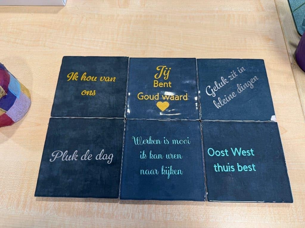 Tegeltjes met tekst, Ophalen, Nieuw, Minder dan 20 cm, Minder dan 20 cm