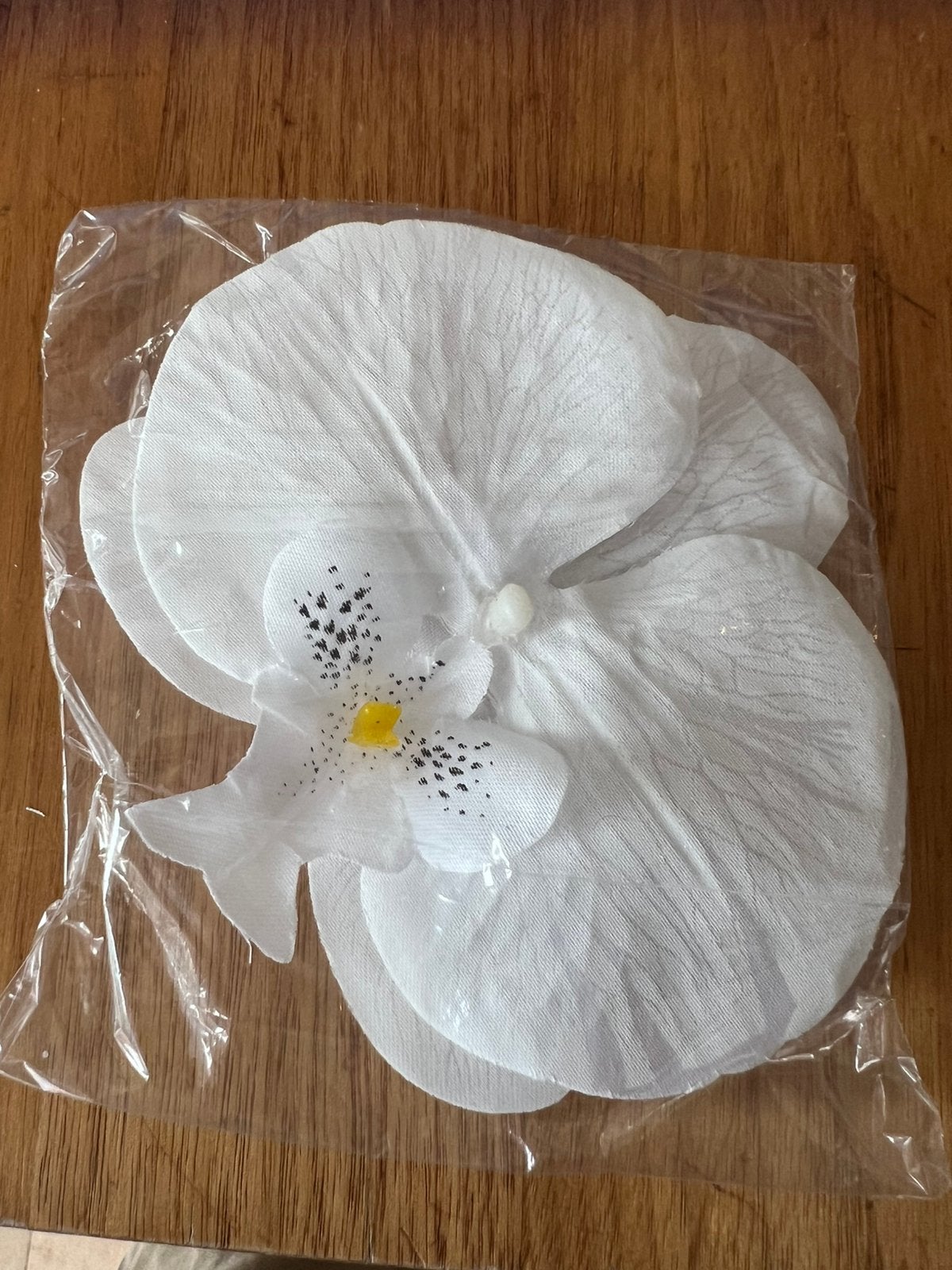 Witte kunst orchidee bloem 11cm- perfect voor decoratie, Ophalen of Verzenden, Nieuw