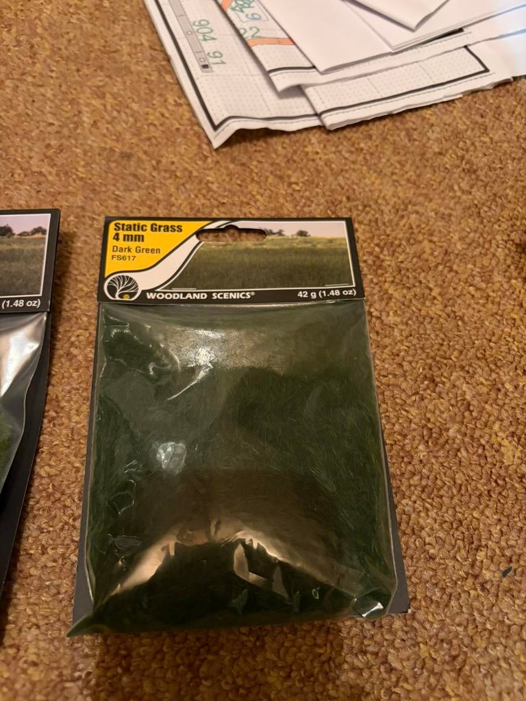 Woodland Scenics Static Grass Dark Green 4mm - 42gr - FS617, Overige merken, Gelijkstroom, Ophalen of Verzenden, Nieuw