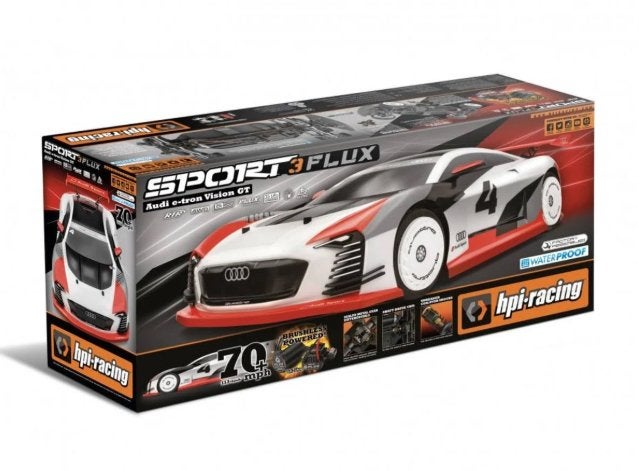 hpi sport 3 flux rc auto audi e-tron nieuw, Elektro, Nieuw, Ophalen of Verzenden, Schaal 1:10