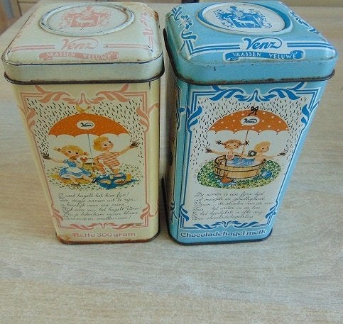 Vintage Venz Hagelslag Blikjes, Ophalen of Verzenden, Zo goed als nieuw, Overige, Overige merken