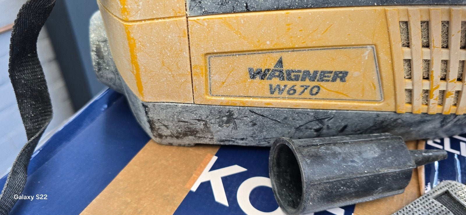 Spuitverfmachine Wagner, Ophalen