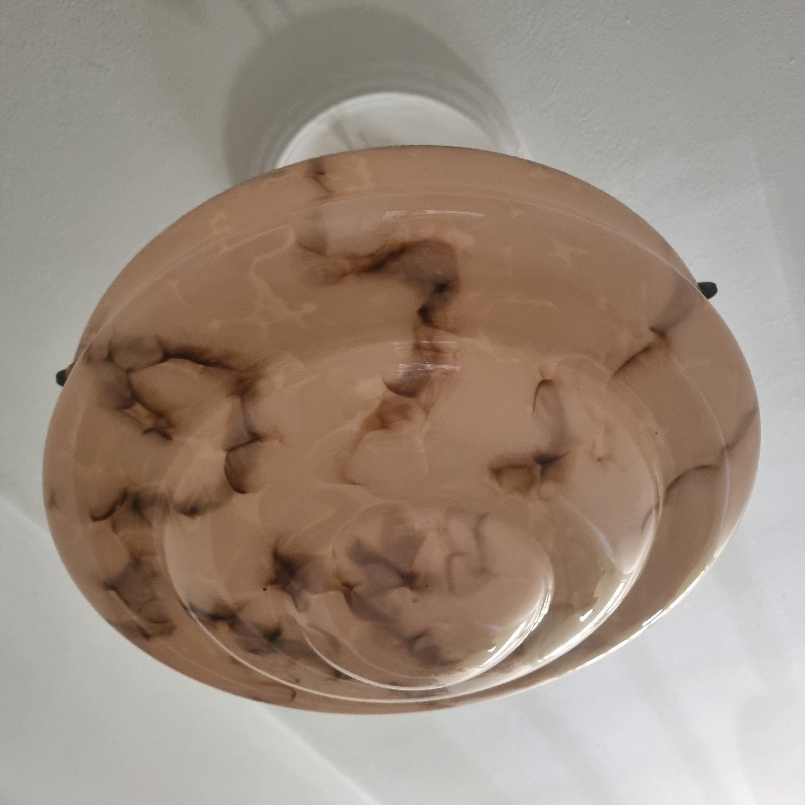 Antieke Opaline Glazen Lampenkap met Marmerlook, Ophalen