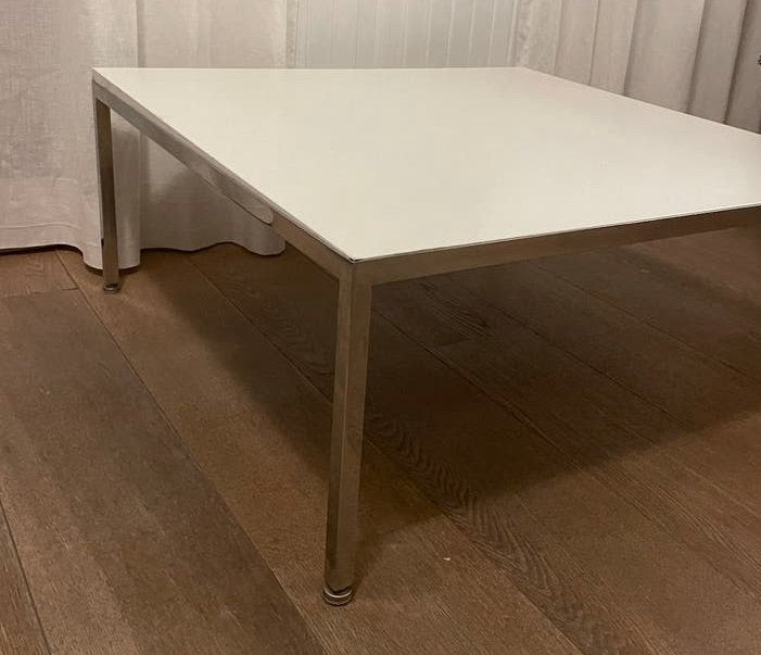 Metaform Vintage design tafel poten chroom, Huis en Inrichting, Tafels | Salontafels, Ophalen, Zo goed als nieuw, Rechthoekig