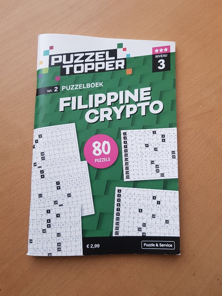 Nieuw puzzelboekje (filippine crypto) niveau 3, Hobby en Vrije tijd, Ophalen, Minder dan 500 stukjes, Nieuw, Puzzelboek