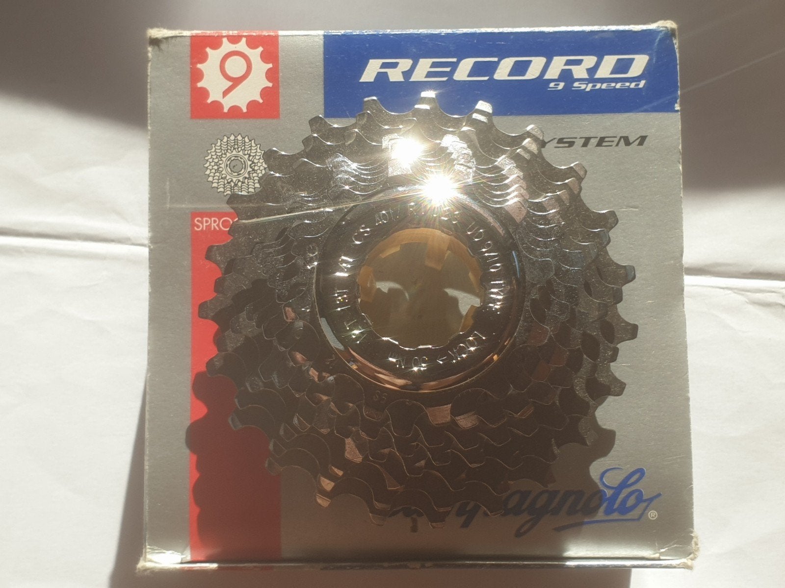 NOS nieuw Campagnolo 9v RECORD cassette 12-23 ExaDrive doos, Fietsen en Brommers, Fietsonderdelen, Wiel, Campagnolo, Nieuw, Oldtimerfiets