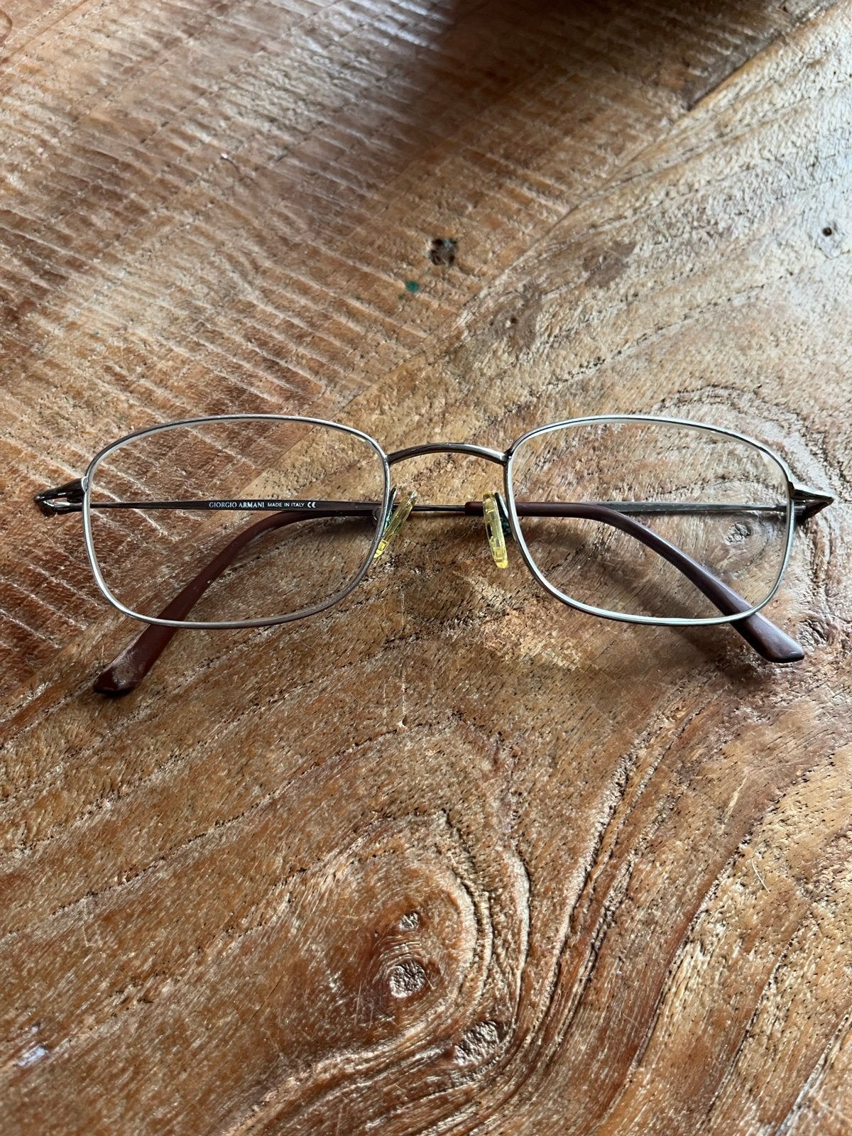 Mooie Armani leesbril sterkte +2, Overige merken, Gebruikt, Bruin, Ophalen of Verzenden