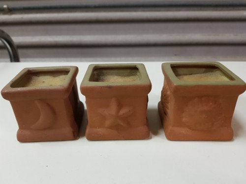 kaarsen 3 x terra cotta, Ophalen of Verzenden, 'T Olde Gre-j, Info@toldegrej.nl, Endepoelstraat 20f Didam