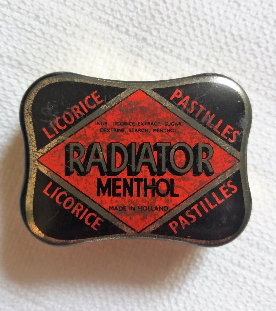 radiator menthol pastilles mini blikje jaren 20/30, Verzamelen, Ophalen of Verzenden, Gebruikt, Overige