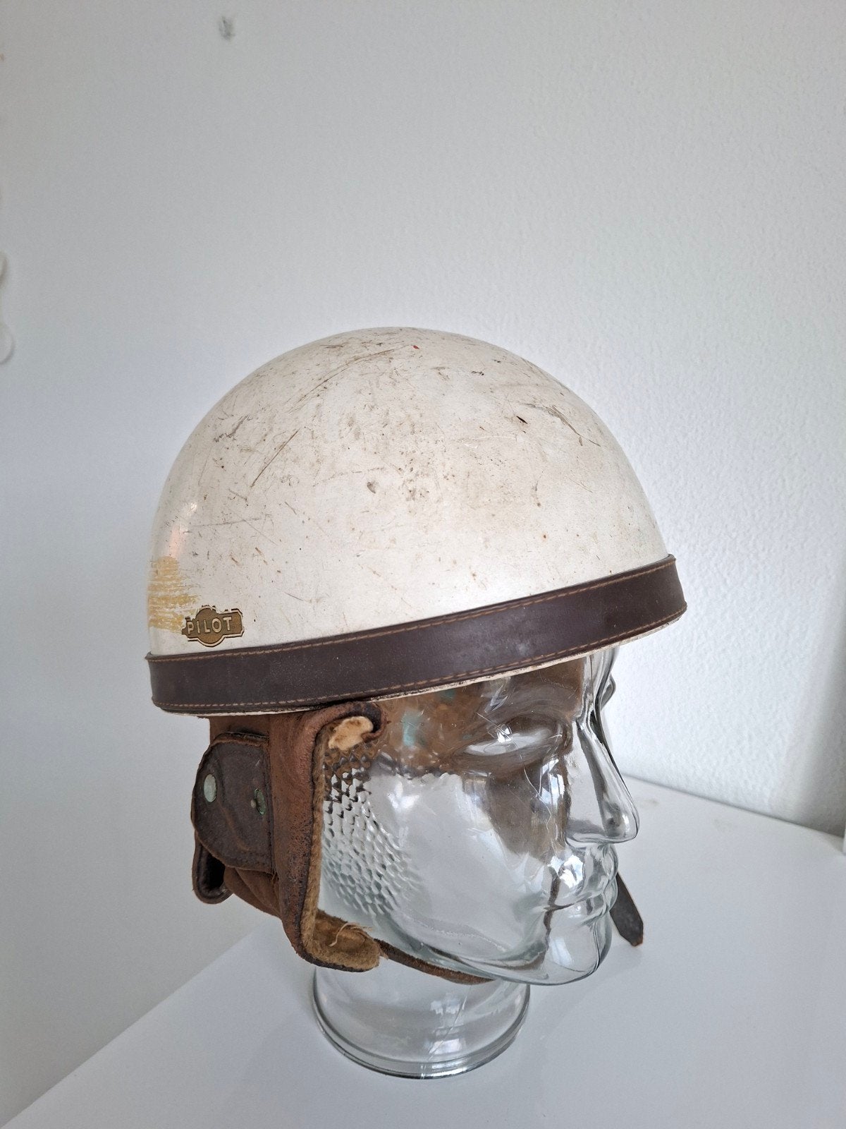 Vintage klassieke Motor/brommerhelm, Ophalen of Verzenden