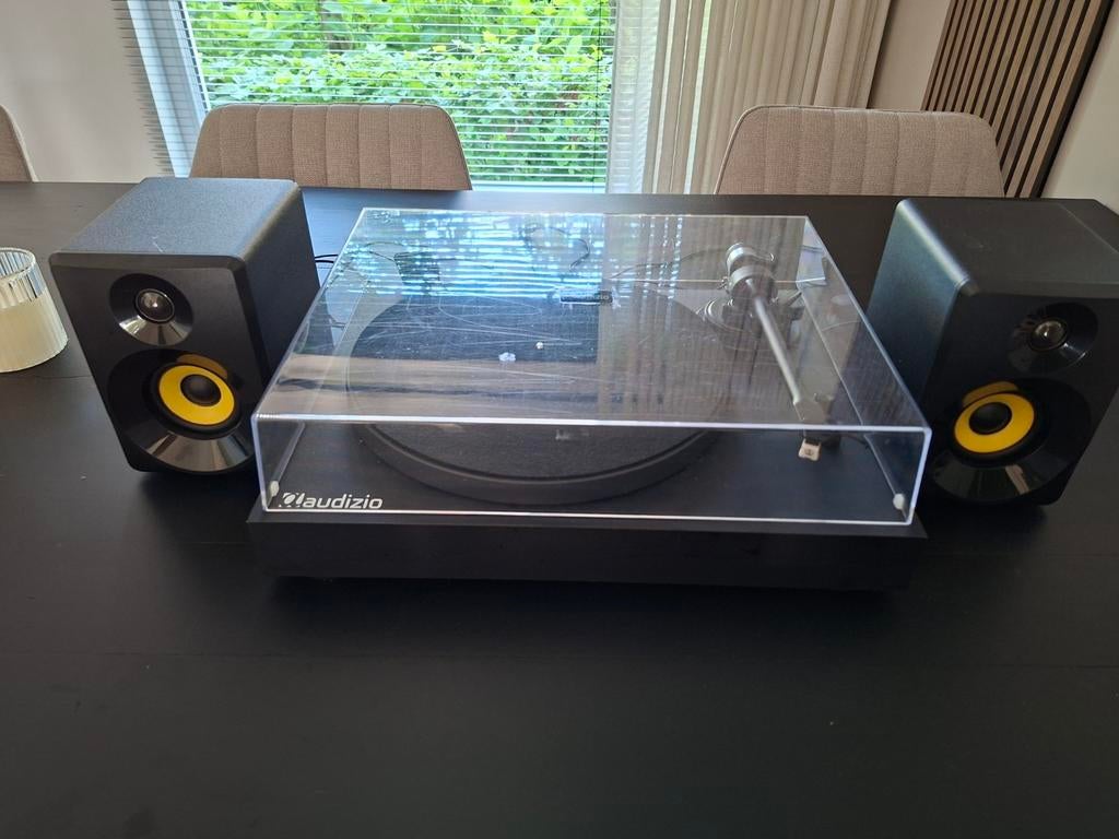Audizio platenspeler met speakers - Zwart, Ophalen, Platenspeler, Overige merken