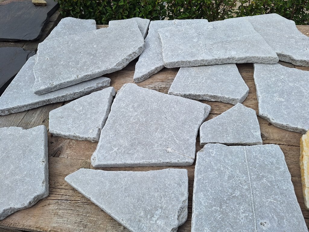 flagstones Balkan Blue Grey 2-3 cm dik € 28,95 p/m2, Ophalen of Verzenden, Nieuw, Natuursteen, Terrastegels