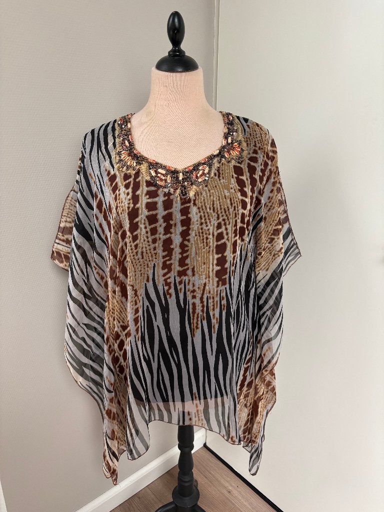 Tuniek van Positano by Jean Paul maat L/XL ZGAN!!, Verzenden, Zo goed als nieuw, Maat 42/44 (L), Overige kleuren