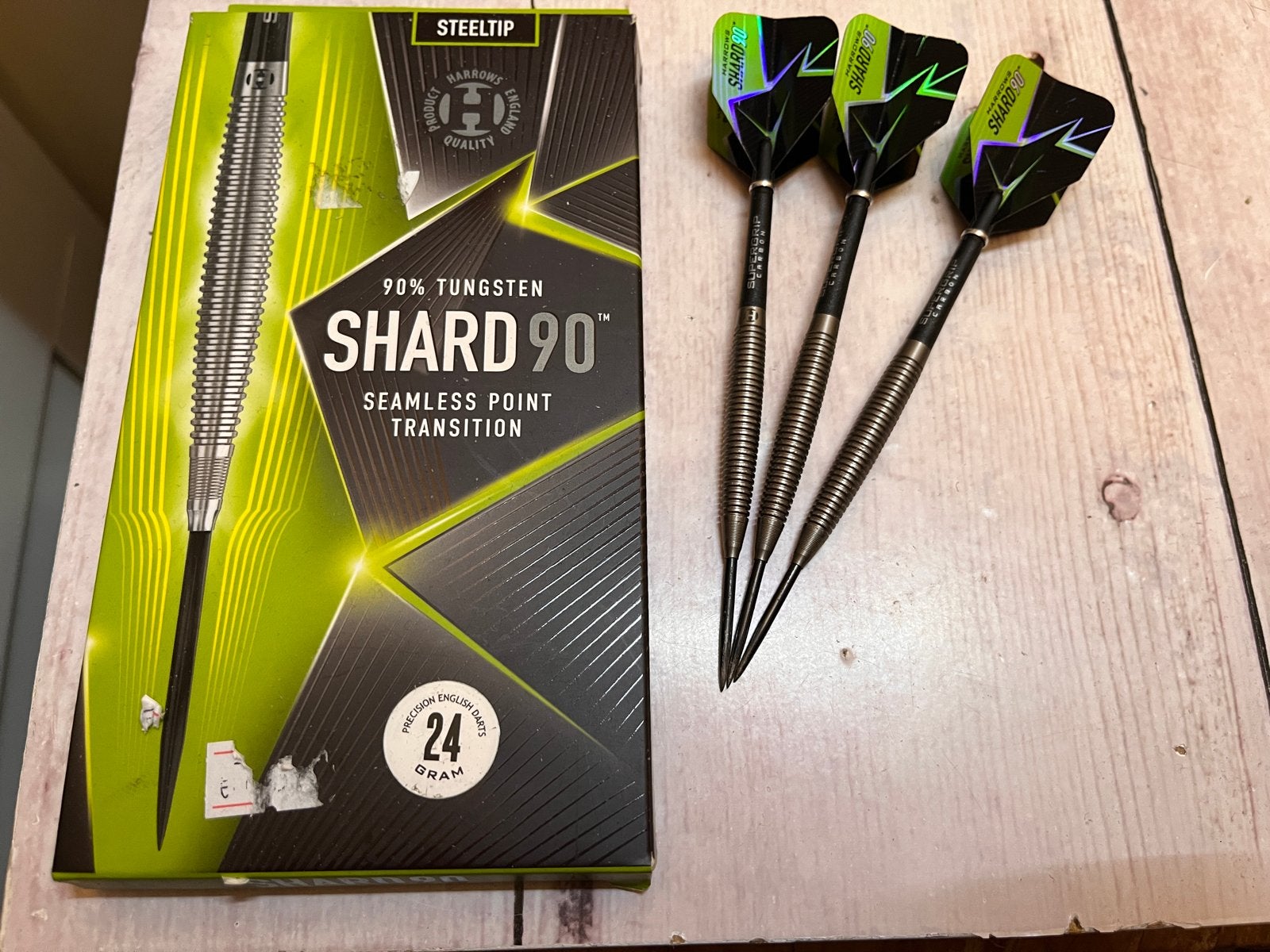Harrows Shard 90% Tungsten Darts 24g, Ophalen of Verzenden, Zo goed als nieuw, Pijlen