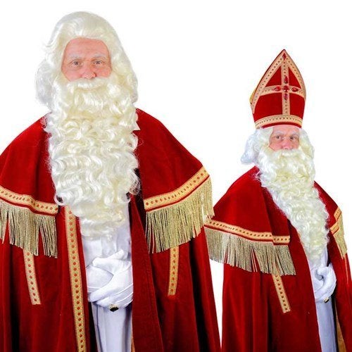 Sinterklaas Baardstel TV-Sint kanekalon (55cm), Diversen, Ophalen of Verzenden, Nieuw