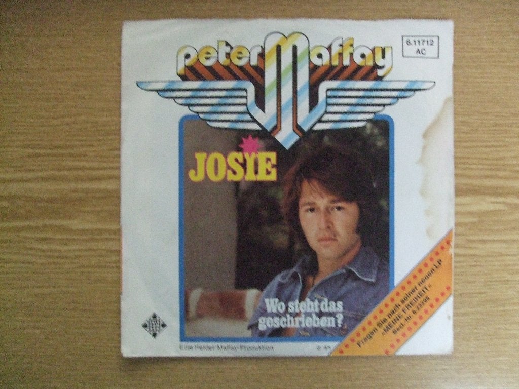 PETER MAFFAY    JOSIE / WO STEHT DAS GESCHRIEBEN?, Cd's en Dvd's, Vinyl Singles, 7 inch, Ophalen of Verzenden, Zo goed als nieuw