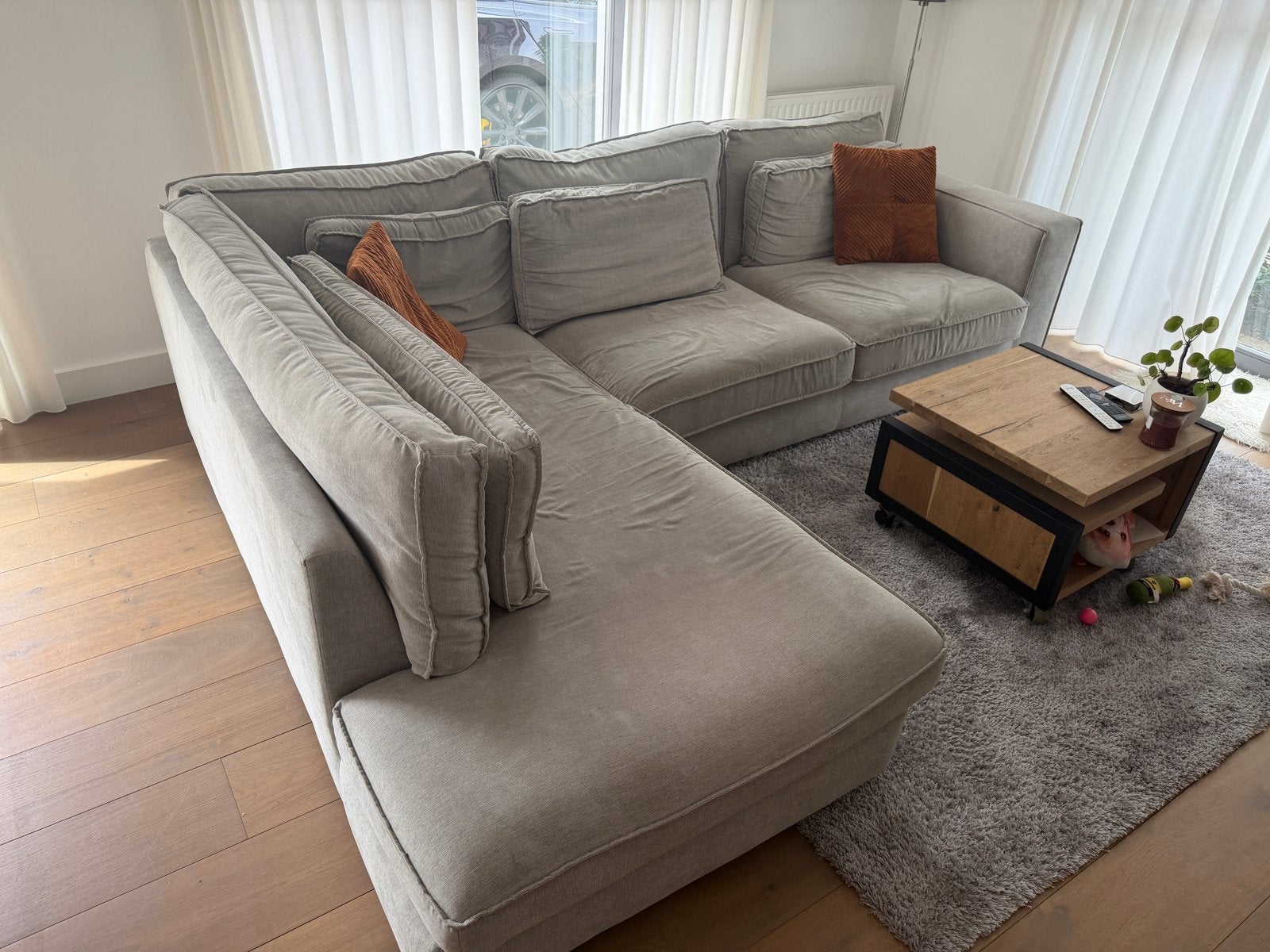 Royale hoekbank 300 x 220 cm – comfortabel & stijlvol, Huis en Inrichting, Banken | Bankstellen, Ophalen, Gebruikt, Hoekbank, 300 cm of meer
