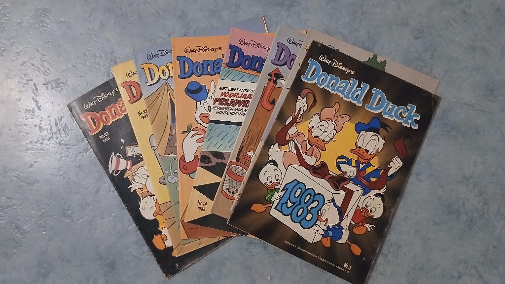 13 Donald Ducks: 1983, 1984, 2007, 2020 en 2025, Boeken, Stripboeken, Meerdere stripboeken, Ophalen of Verzenden, Gelezen