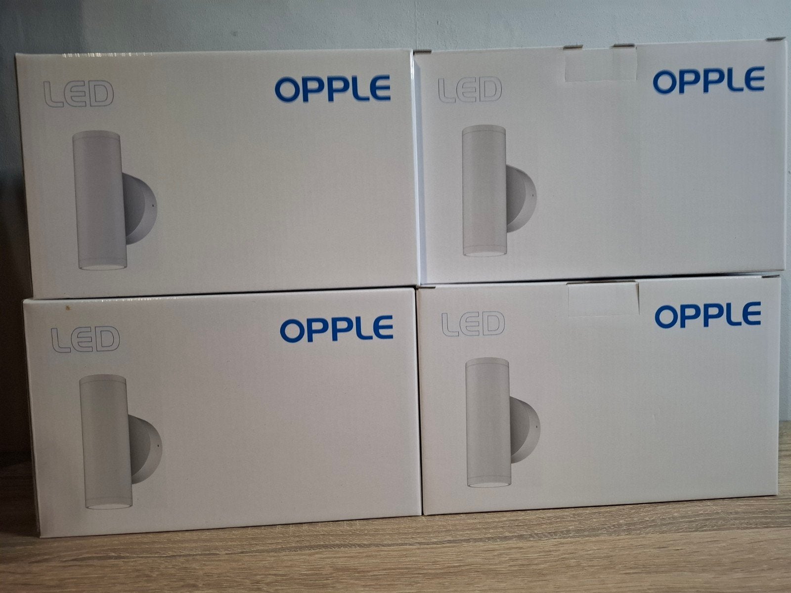 Set van 4 Nieuwe Opple Up/Down LED Wandlampen - IP65, Minder dan 50 watt, Wandlamp, Ophalen of Verzenden, Netvoeding