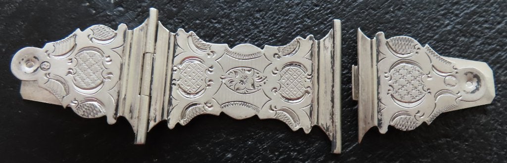 Koopje! Antiek zilveren bijbelslot, compleet, incl verzenden, Verzenden, Zilver