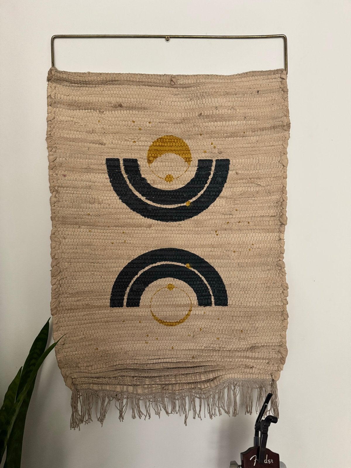 Wandkleed met abstracte print - Boho stijl, Boho, Zo goed als nieuw, Met ophangsysteem, Ophalen