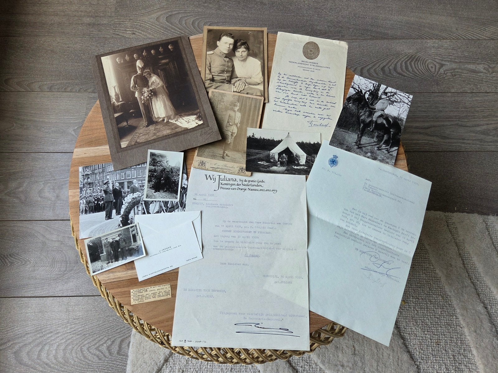 Nalatenschap Nederlandse officier kolonel administratie, Ophalen of Verzenden, Nederland