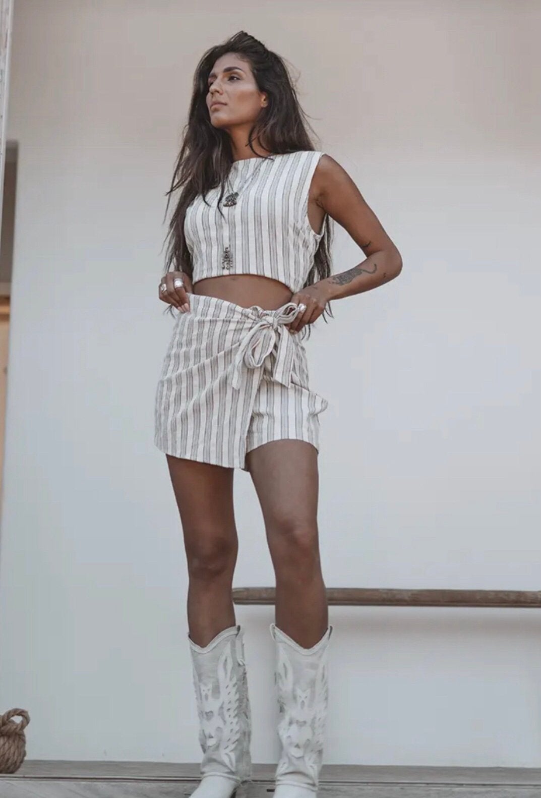 Moost wanted Ivy linnen striped skort, Kort, Verzenden, Nieuw, Maat 36 (S)
