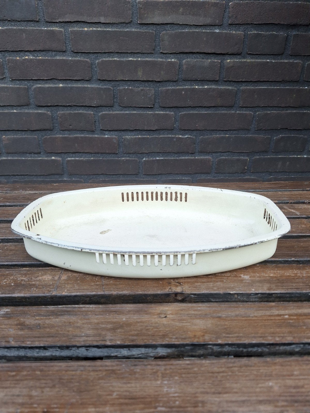 Vintage emaille broodmandje, Ophalen of Verzenden