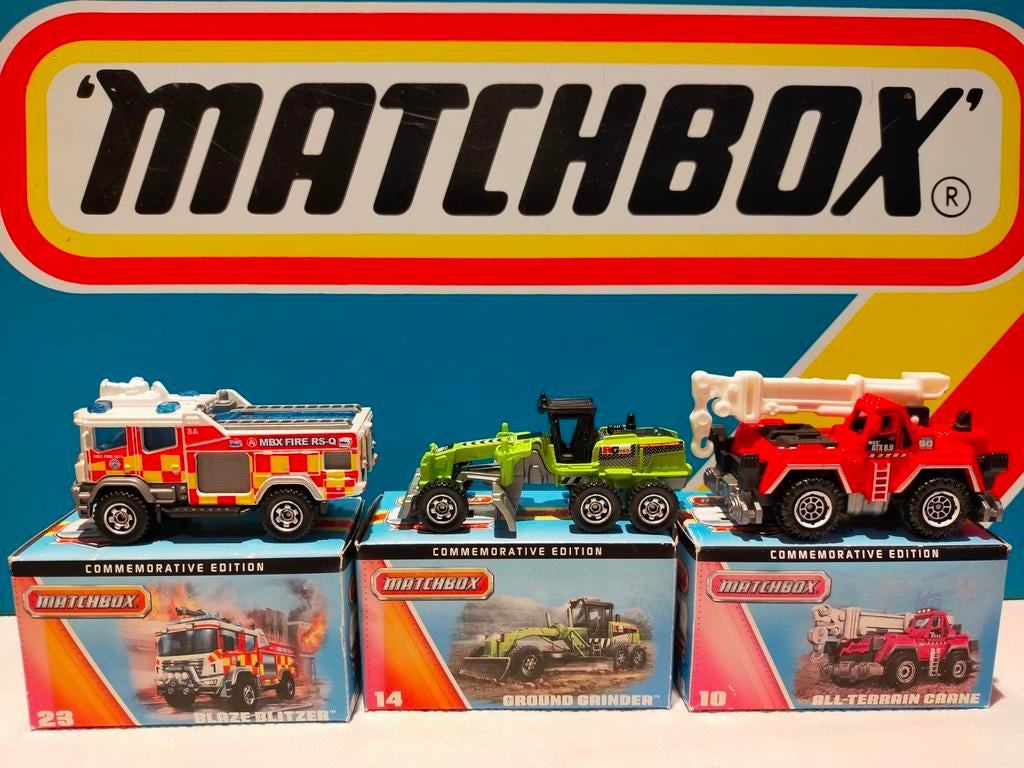 Matchbox Commemorative Edition met doosjes, Hobby en Vrije tijd, Ophalen of Verzenden, Nieuw, Hijskraan, Tractor of Landbouw, Matchbox