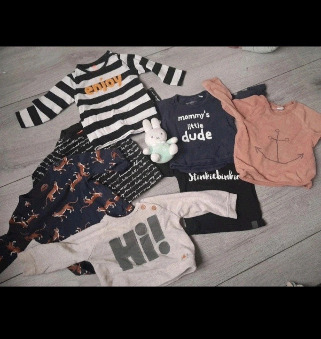 Leuk setje longsleeves maat 62/68, Kinderen en Baby's, Babykleding | Maat 62, Jongetje of Meisje, Ophalen of Verzenden, Zo goed als nieuw