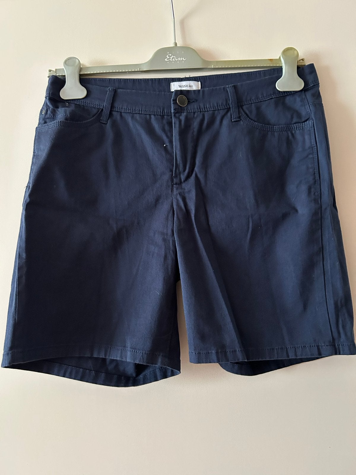 Donkerblauwe korte broek Yessica C&A maat 40, Maat 38/40 (M), Kort, Blauw, Ophalen of Verzenden