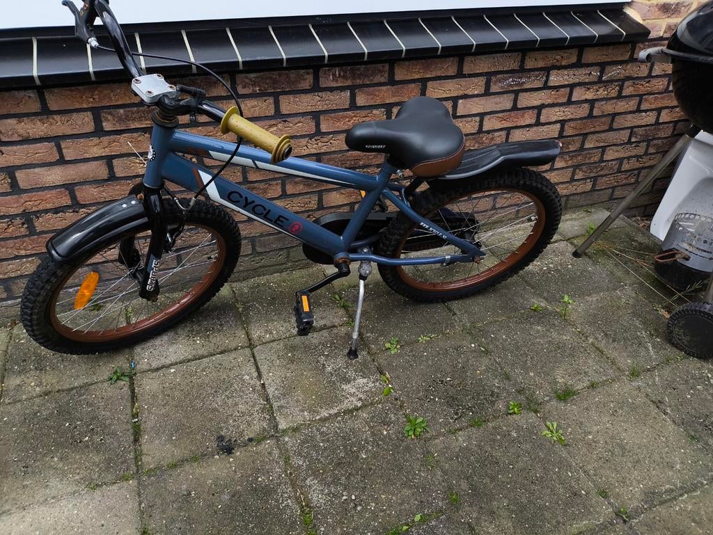 Jongensfiets Cycle D, blauw met bruine banden, Ophalen