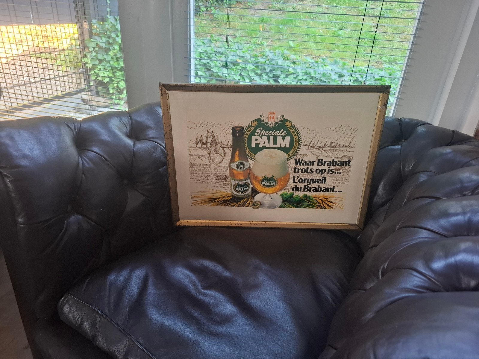 Vintage Palm Bier Reclame Schilderij - Oud en Uniek, Ophalen