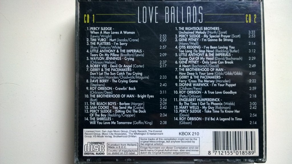 Love Ballads, Ophalen of Verzenden, Zo goed als nieuw, Pop, Album