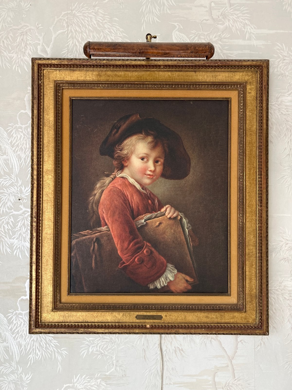 Oud Meester Portret van Jongen in Rode Jas, Ophalen, Doek, Portret of Personen, Olieverf