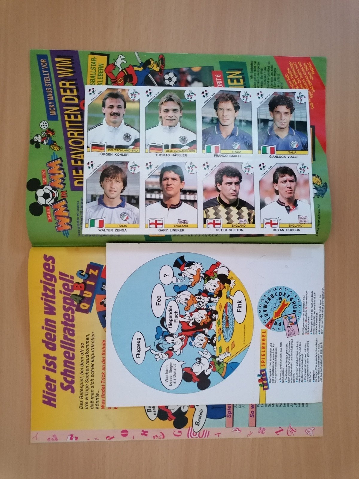 Panini WK '90 Italië stickersheet., Ophalen of Verzenden, Zo goed als nieuw, Plaatje