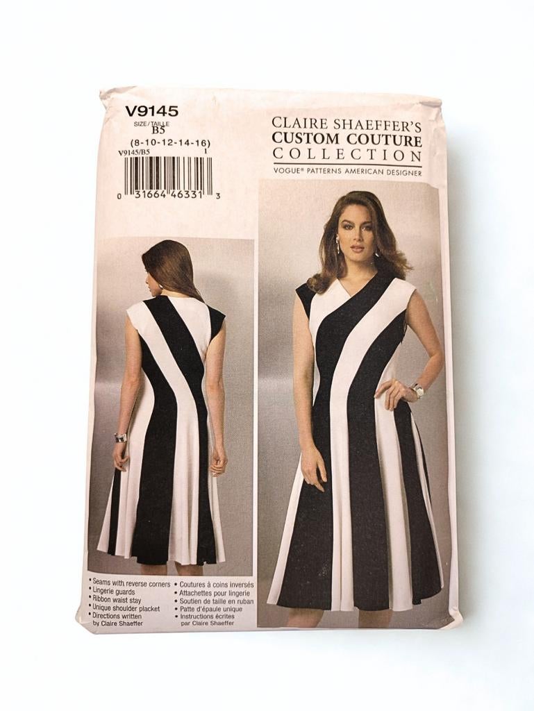 Vogue V9145 Claire Shaeffer Patroon Jurk Maat 8-16, Hobby en Vrije tijd, Kledingpatronen, Verzenden