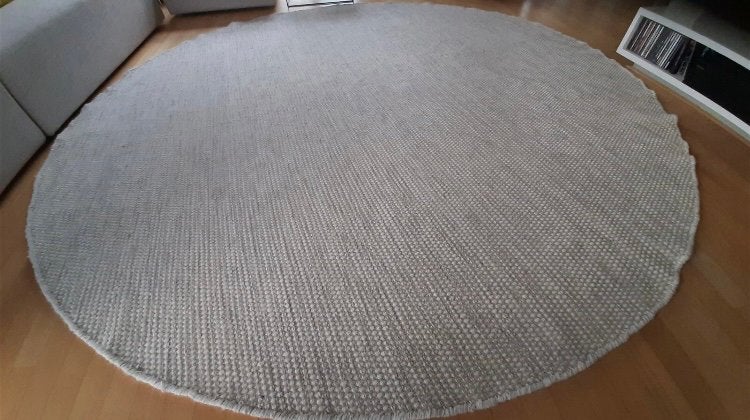Groot rond kleed wol <3m>, Ophalen, Rond, Crème, Zo goed als nieuw