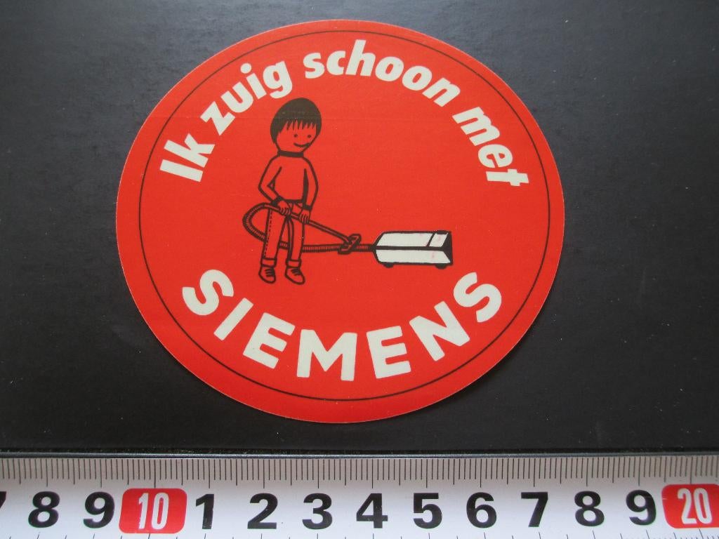 sticker Ik zuig schoon met SIEMENS, Verzamelen, Stickers, Ophalen, Zo goed als nieuw
